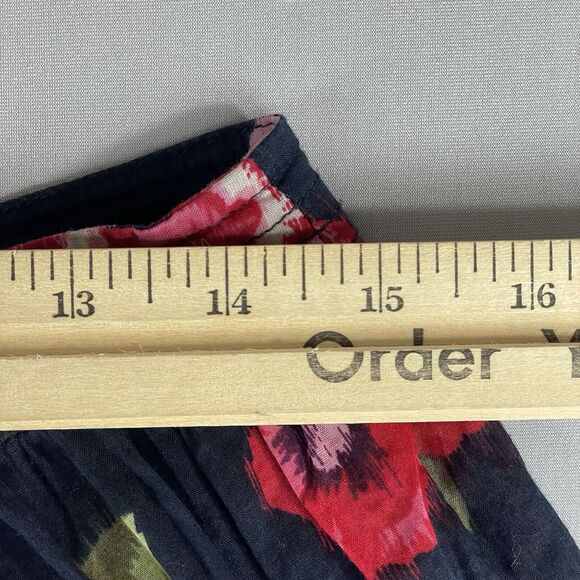 Heritage 1981 Pull On Full Mini Skirt Women’s M Blue Pink Floral Dbl Lined Vtg - Picture 8 of 12